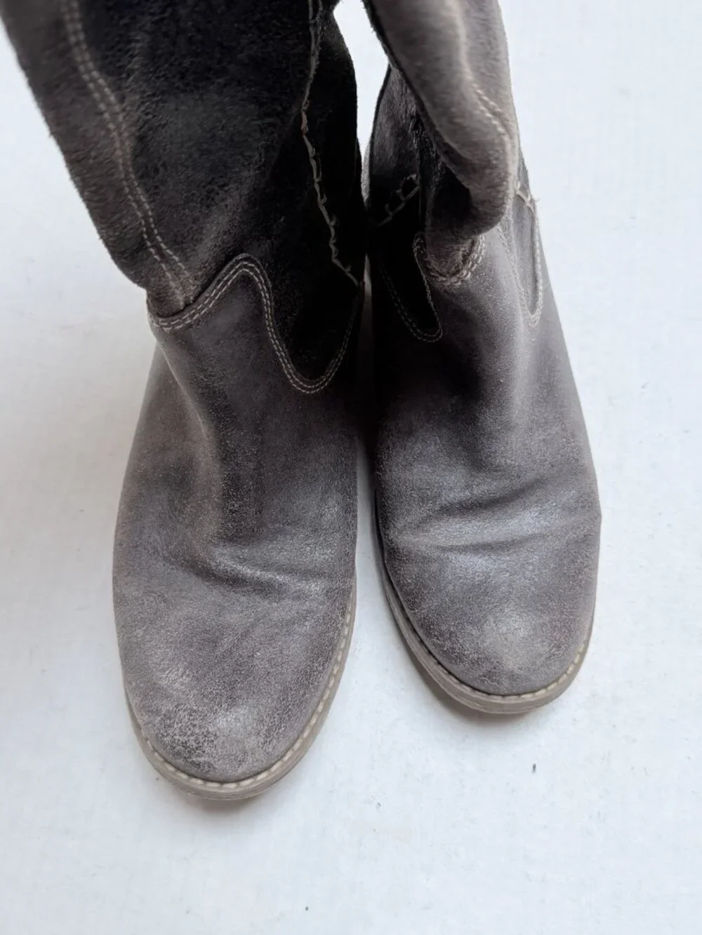 Timberland Women’s 6.5 Shoreham Fold Down Tall‎ Boots Dark Grey Vacation Boho